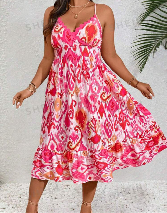 Bohemian Vacation Style Strappy Dress