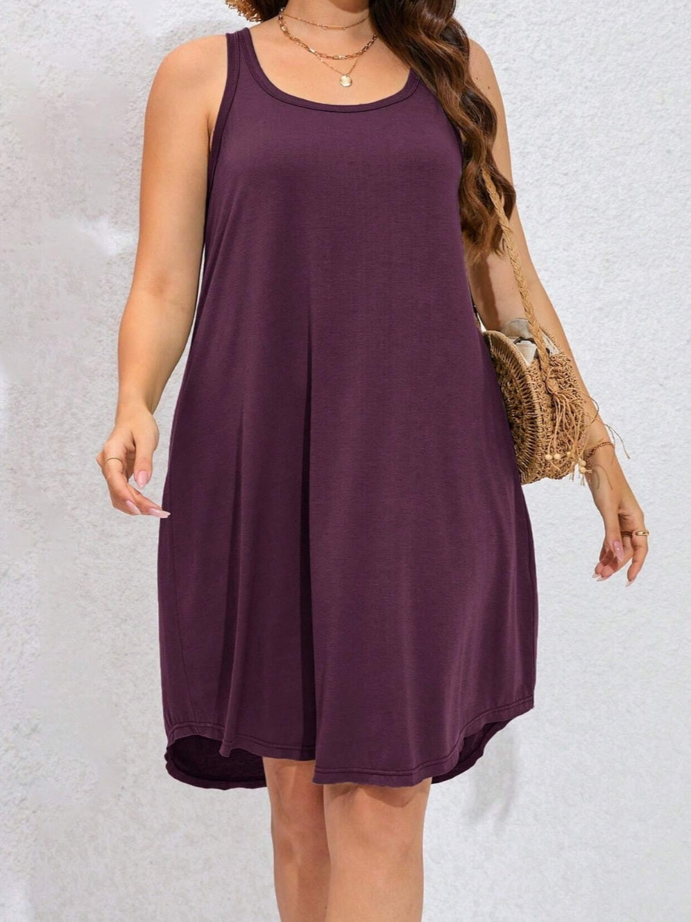 #3896 Solid Tank Dress